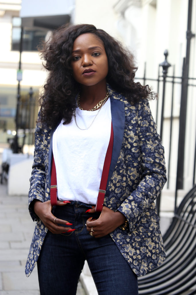 blazer and denim holiday styling