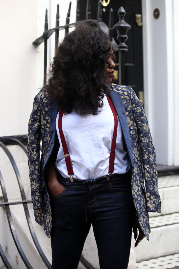blazer and denim holiday styling