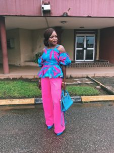 styling african print top and trouser