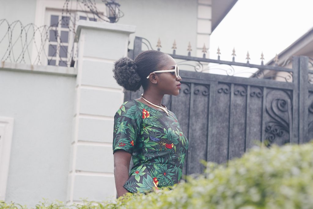 TROPICAL FRILL DRESS